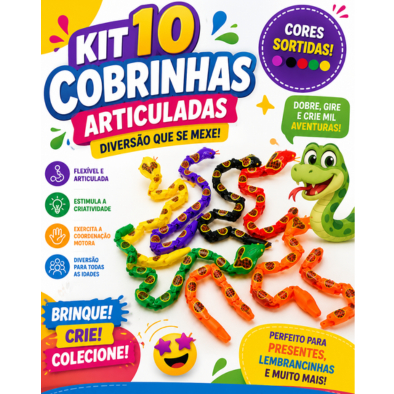 10 Cobra Maluca Articulada Festa Atacado Promoção Lembrancinha Aniversario Prenda Quermesse Prenda