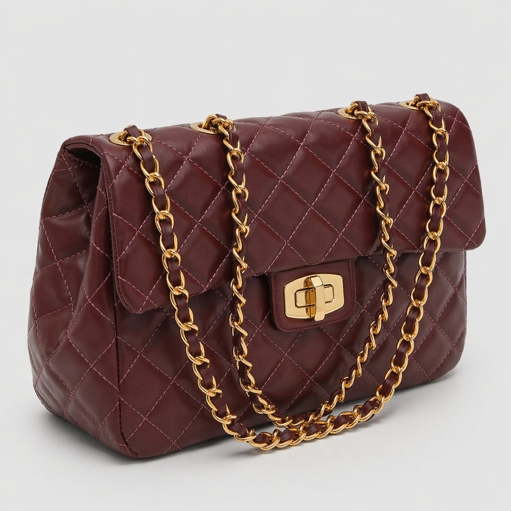 Bolsa Feminina Transversal Corrente Ombro Sling Bag Jumbo Matelassê Média Grande Lateral Tiracolo