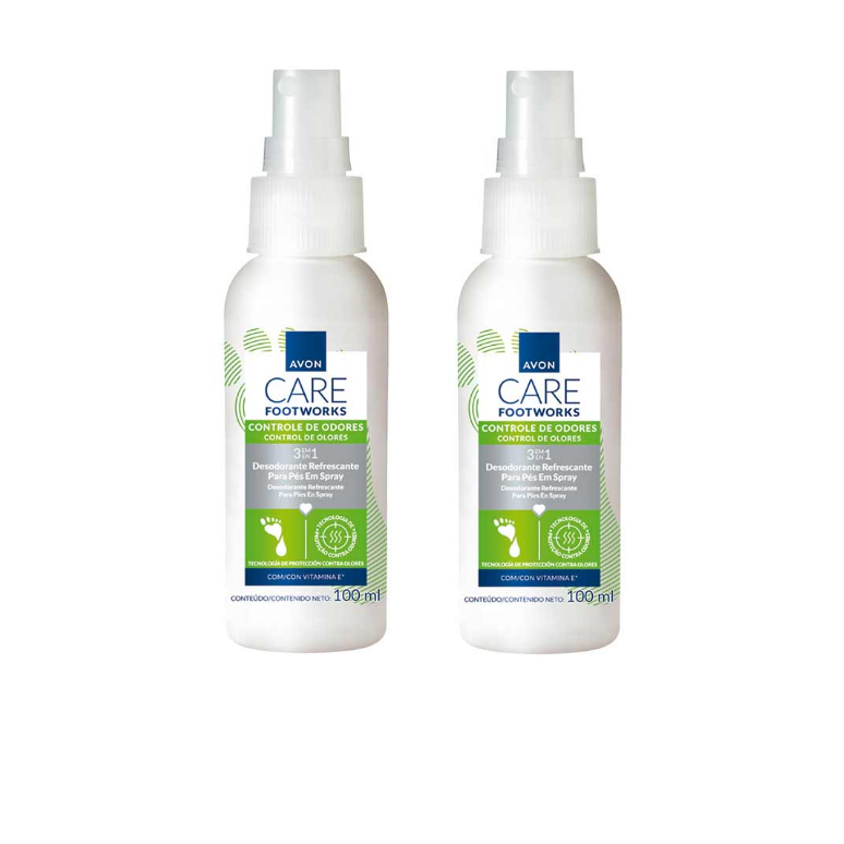 Desodorante Spray Para os Pés Foot Works Avon Kit com 2