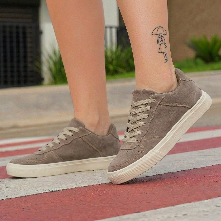 Tênis Feminino Casual Masculino Camurça Estiloso Confortável Macio Resistente Do 35 Ao 43 Promoção