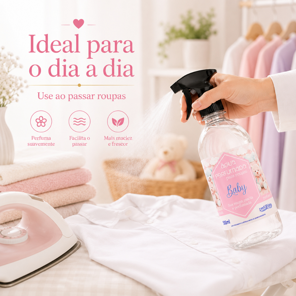 Água Perfumada Para Roupas 500ml Spray Água Passar Roupa Perfumaria Brasil