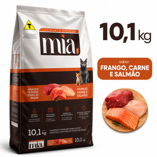 Ração Gato MiaCat Todas As Raças Filhote e Adulto 27g Proteína Sem Corante