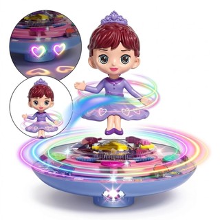 Boneca Princesinha Brinquedo Som Musica Dança Brinquedo Infantil Gira Menina