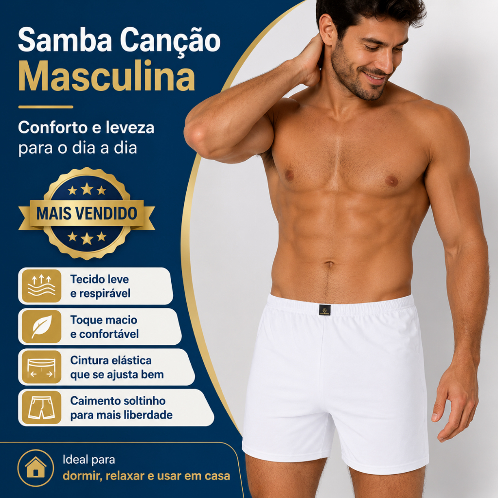 Samba Canção Masculina para dormir