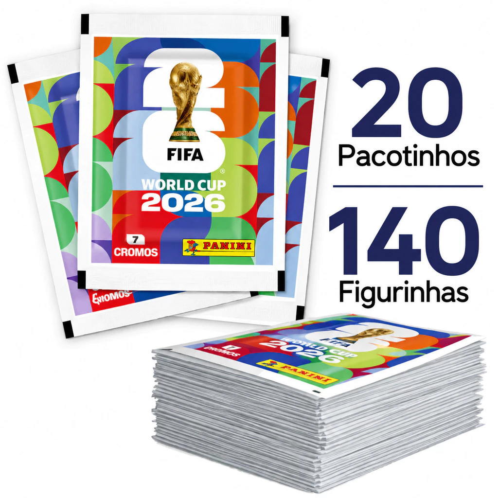 Figurinhas Da Copa 2026: 1/3/5/7/10/20 Pacotes Total 7/21/35/49/70/140 Figurinhas