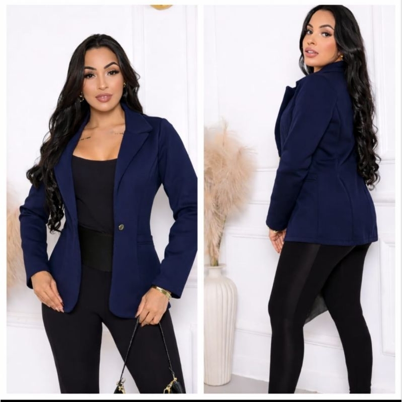 Blazer Feminino Elegante - Tecido Neoprene - Chique e Confortável