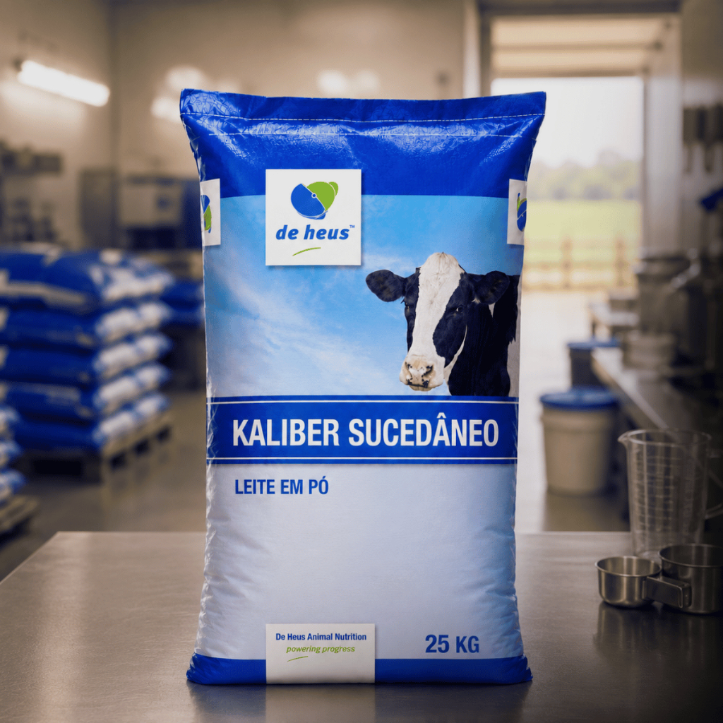 Leite Em Pó De Heus 25kg Alta Solubilidade Melhor Desempenho Kaliber Milk