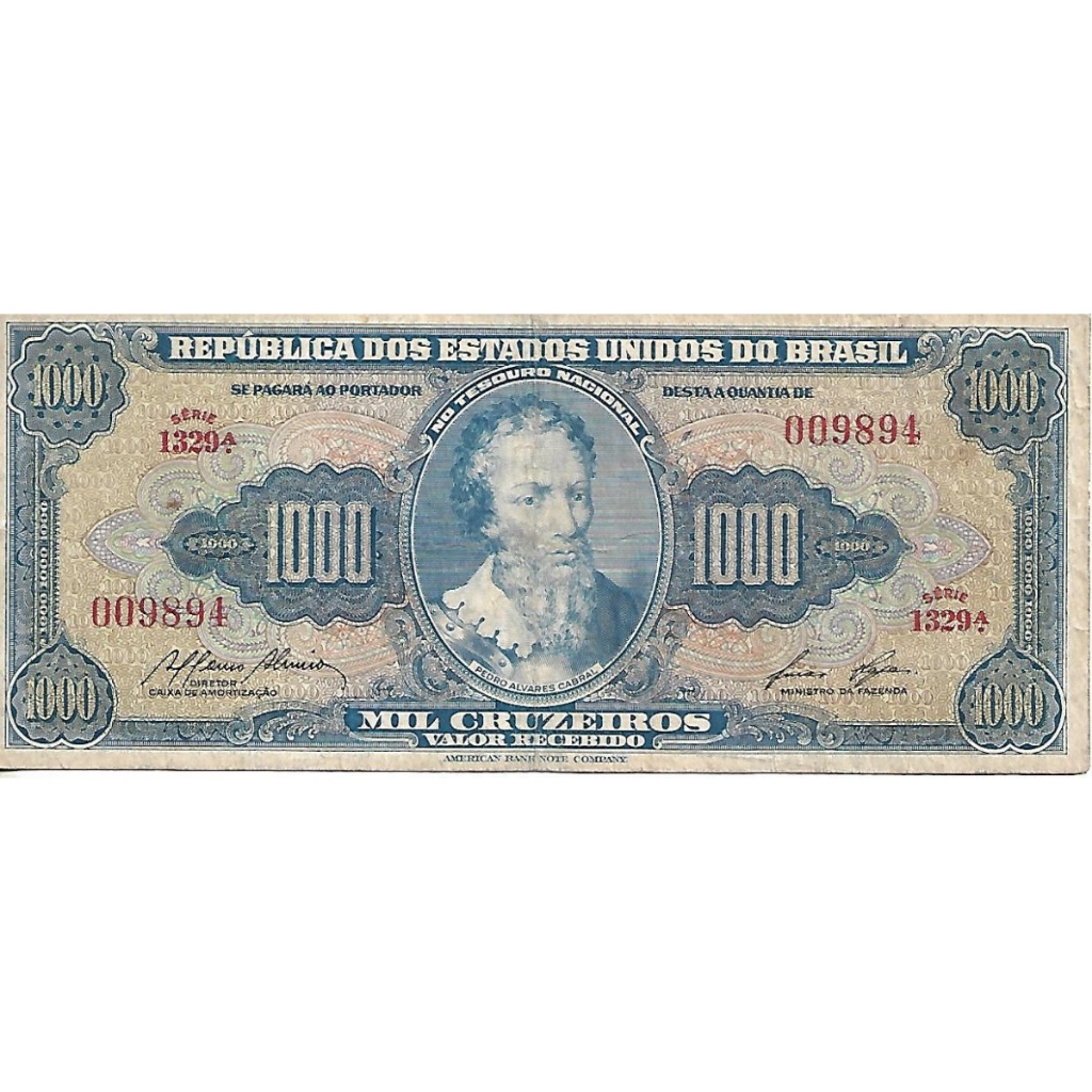 Cédula de 1000 Cruzeiros 1959 C053