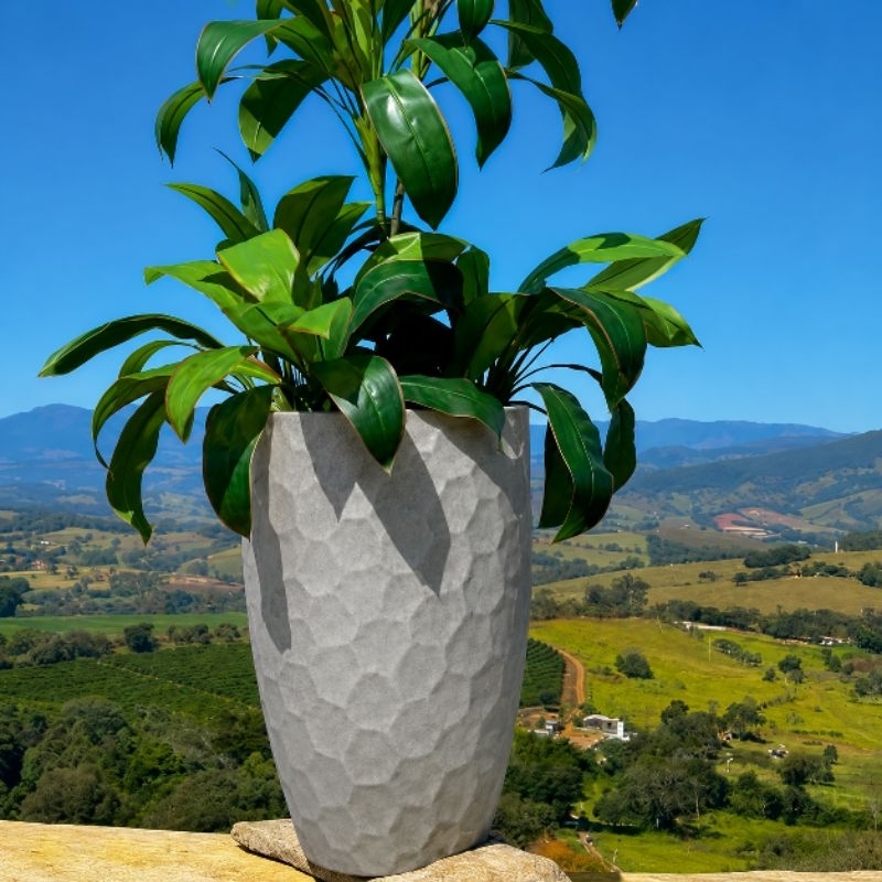 Vaso para Planta Coluna Pedra GG/ Premium 74X50X30