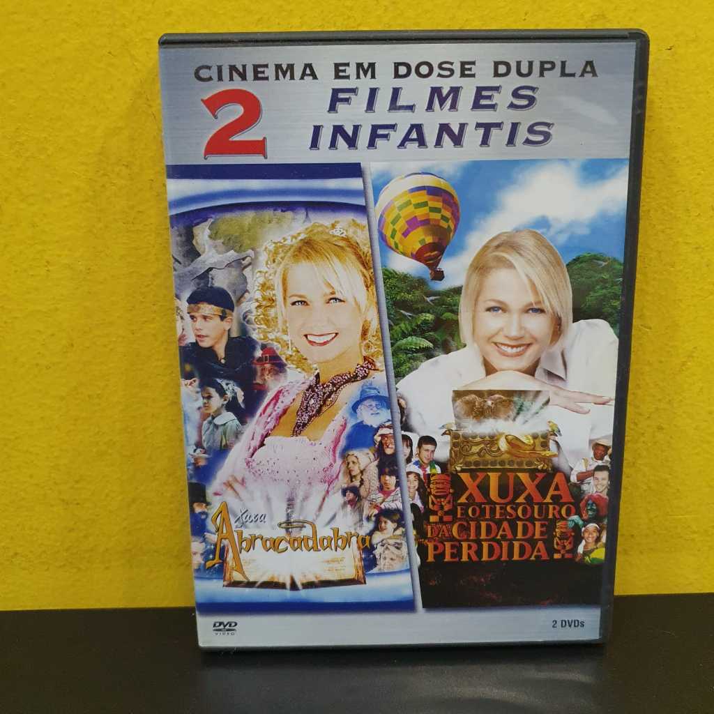 DVD Xuxa - Abracadabra + Tesouro da Cidade Perdida - Cinema em Dose Dupla 2 Filmes Infantil Original
