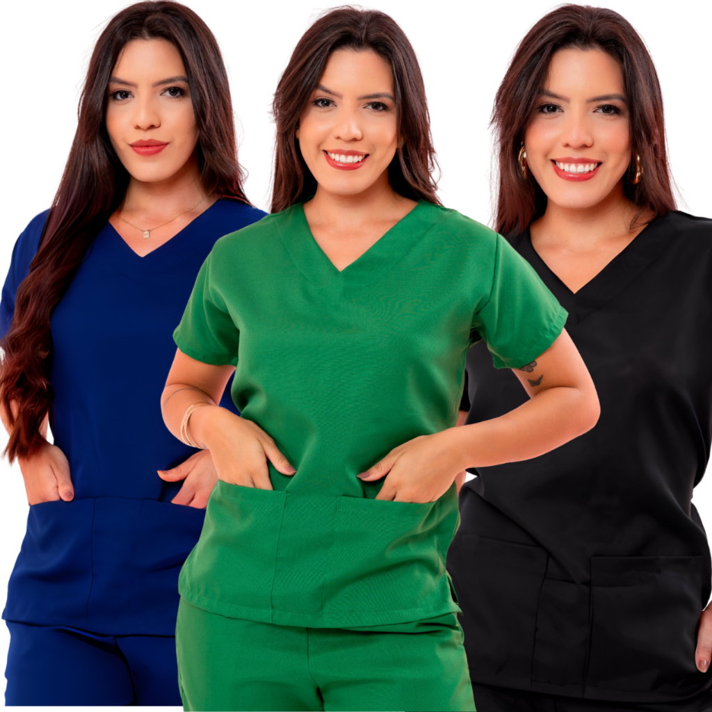 Blusa Bata Acinturada Avulsa Unissex Pijama Cirurgico Scrub Hospitalar Feminino Masculino
