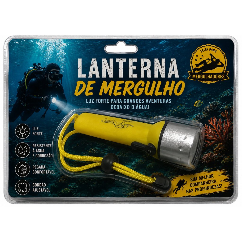 Kit C/10 LanternaS para Mergulho Led Cree 180 Lumens A Prova Dágua potente