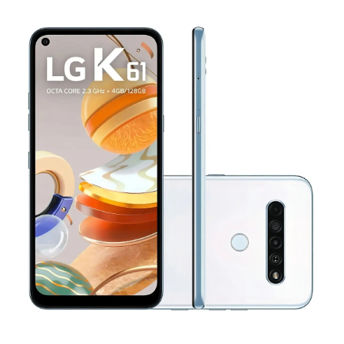 Smartphone LG K61 Tela 6,53 128gb 4gb Ram Branco