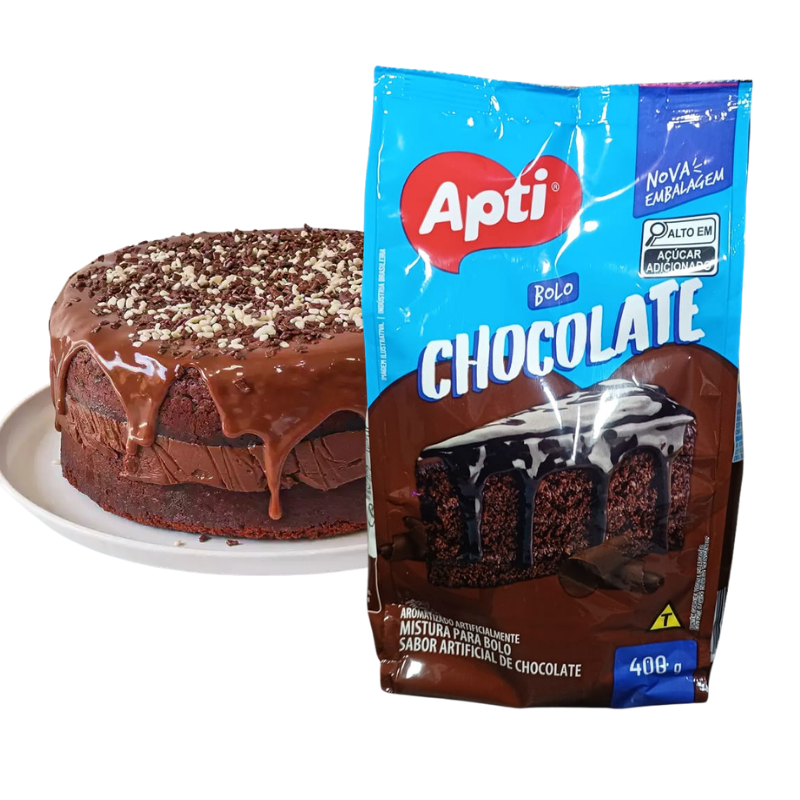 Mistura para bolo sabor chocolate 400g apti