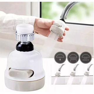 Bico Torneira Arejador Chuveirinho 3 Jatos Ajustáveis Giratório 360° Universal Economia de Água ABS Cozinha Gourmet