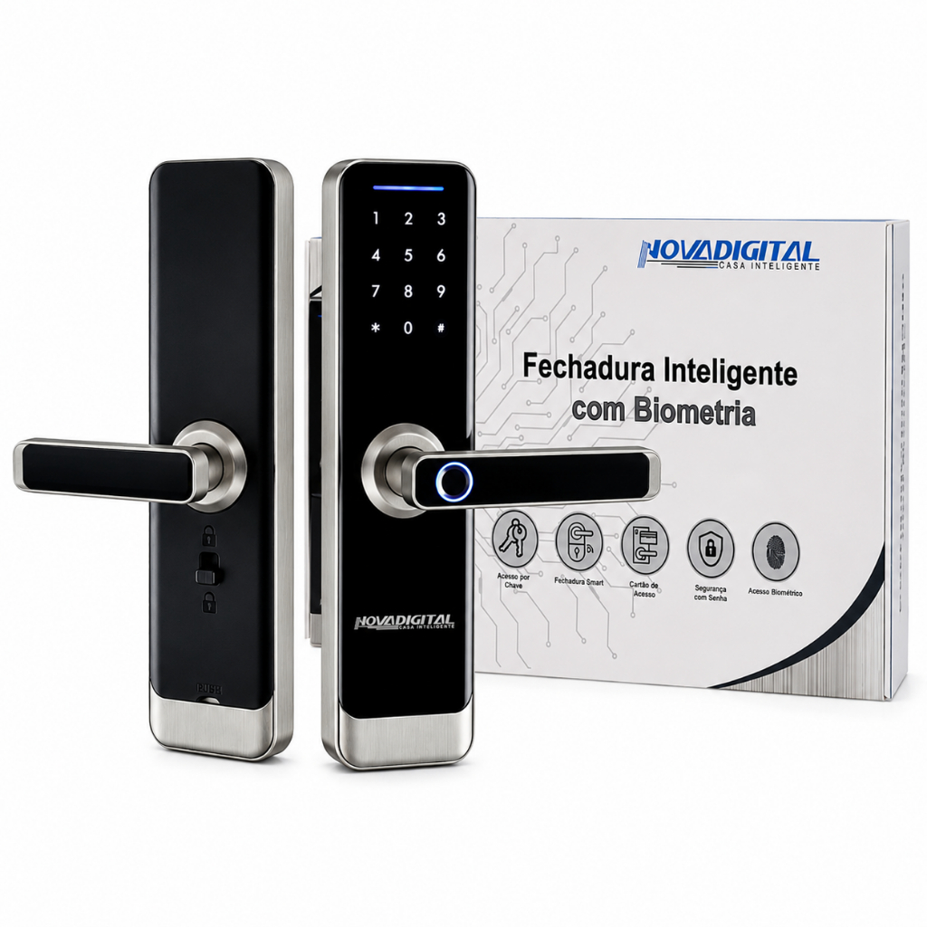 Fechadura Eletrônica Biométrica Wi-fi Novadigital Com tag senha Original