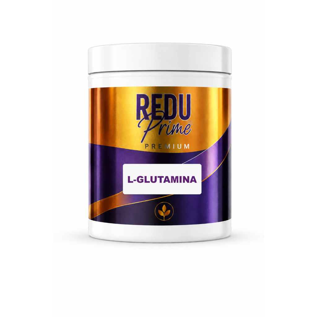 Reduprime L-Glutamina 150g Aminoácido Puro Suplemento Alimentar Auxilia na Recuperação Muscular