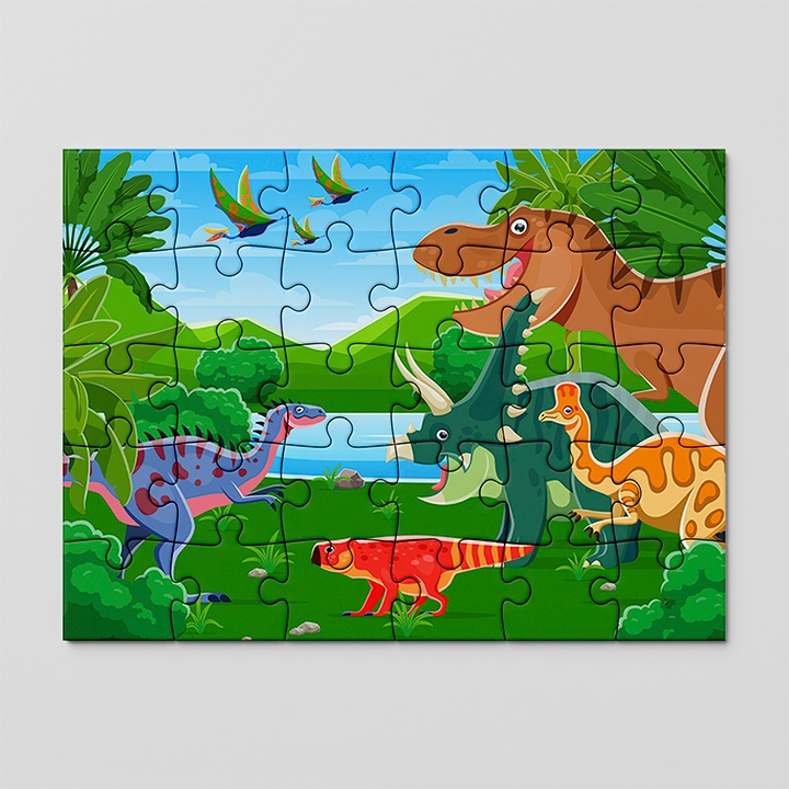 Quebra cabeça Dinossauro temas Dino | 24, 40 e 70 Peças | Sublimação | Sublime Fantasia — imagem 2 de 2