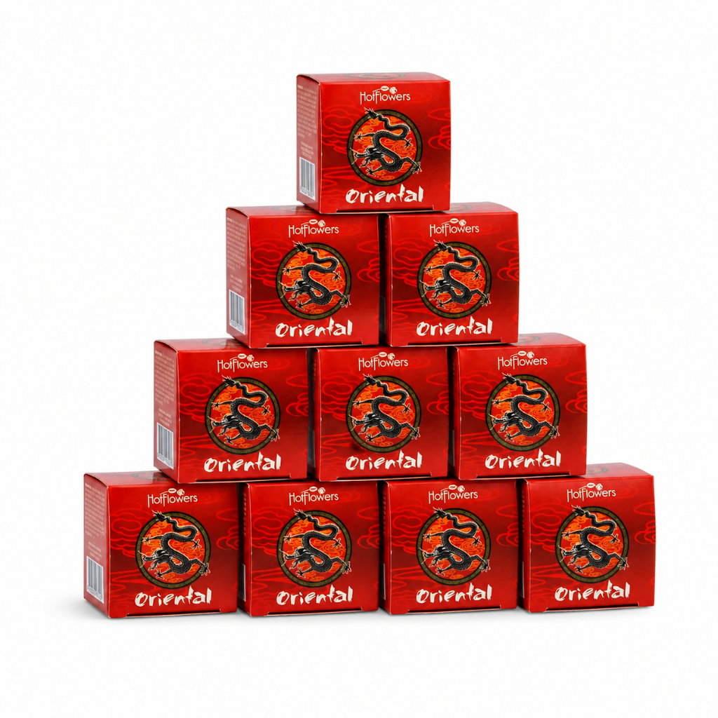 Kit 10 Pomadas Oriental Esquenta Esfria 3x1 Hot Flowers 4g