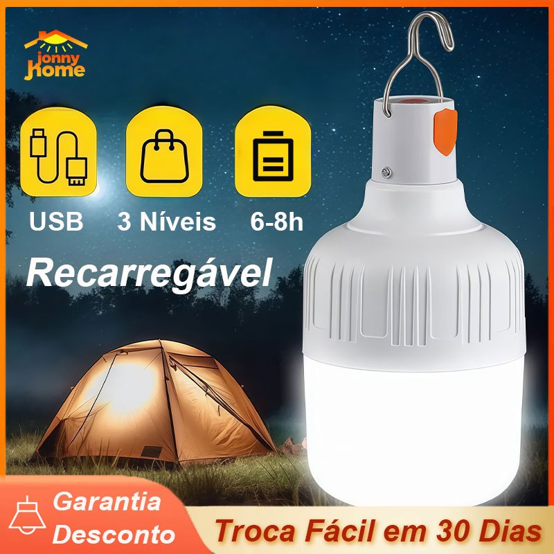 Portátil Lâmpada LED USB Recarregável Para Acampamento Camping  20W/80W/100W/150W
