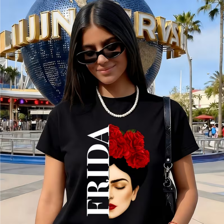 Camisa Camiseta Feminina Frida Kahlo Feminista Artista Estilosa Confortável 100% Algodão