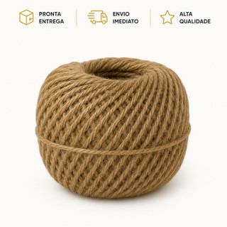 Cordão de Juta Natural 30m para Artesanato, Embalagens, Decoração e DIY Sustentável