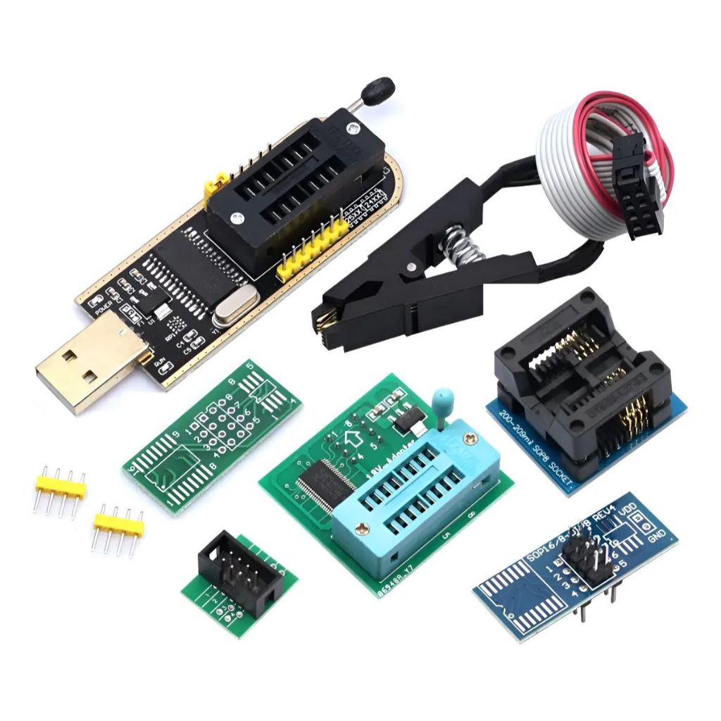 Gravador Leitor Programador Eprom Usb Com Adaptadores 1.8v