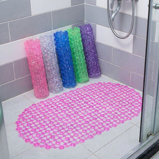 Kit 3/2 Tapetes Antiderrapante Banheiro Silicone Ventosa 36x67cm Segurança Lavável
