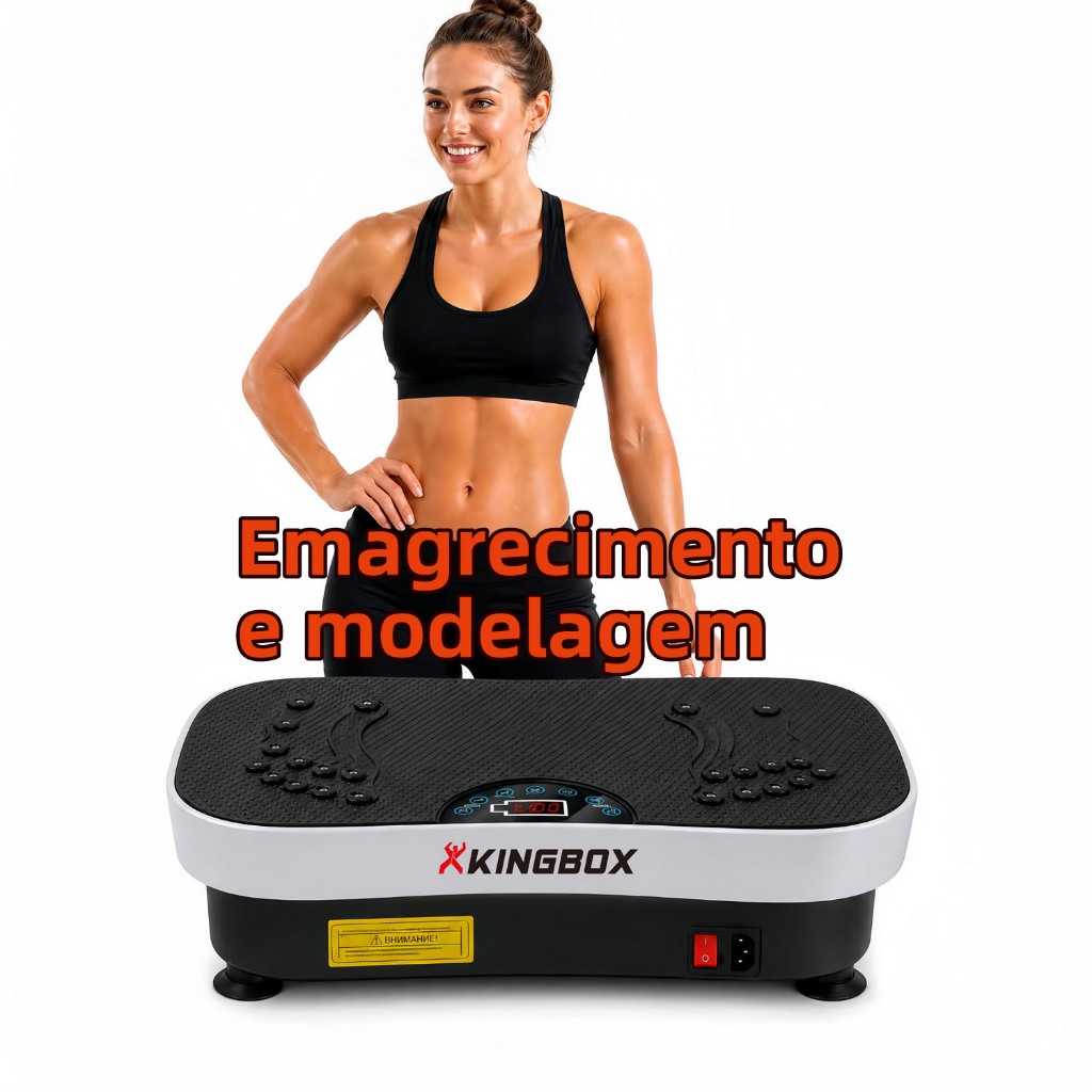 Plataforma Vibratória 99 Ajustes, Emagrece, Fortalece Músculos, Massageia Pés e Elimina Celulite