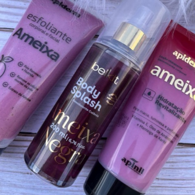 Hidratante Body Splash  e Esfoliante Facial e Corporal kit perfeito pele hidratada