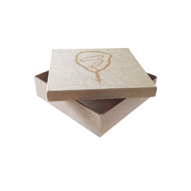 Caixa MDF 20x20x5 Terço Religioso Gravado a Laser Escaneado Alta Definição Lembrança Especial
