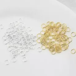 100-500 unidades Argola Elo Metal 4 5 6 7 8 10mm Banhado Prata Fornitura Colar Pulseira Bijuteria Atacado