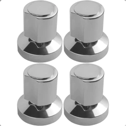 Kit 4 Acabamento Registro Base Docol Padrão 20 Estrias Gaveta Pressão Chuveiro 1/2 ou 3/4 Cromado