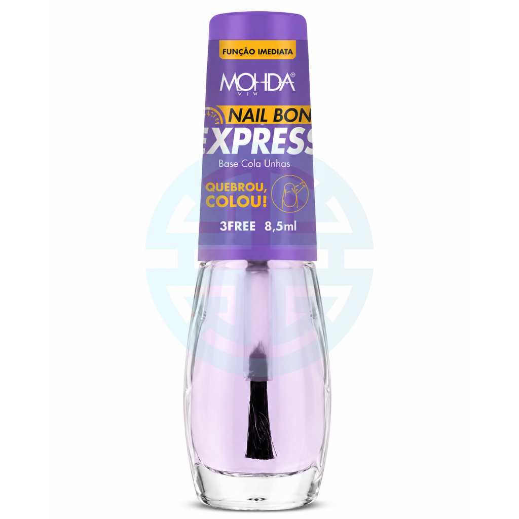 Base Cola Unha - NAIL BOND EXPRESS Mohda - Cola Unha quebrada, Fixação imediata