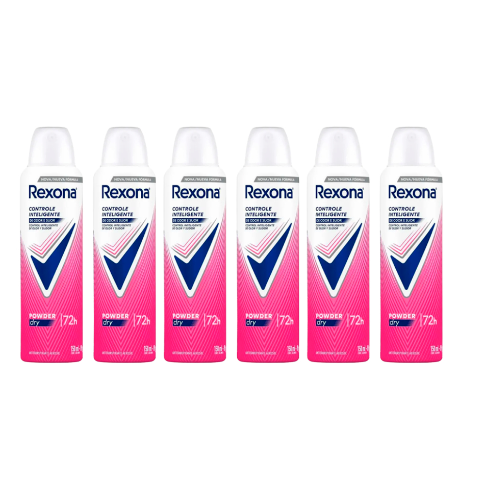 Kit 6/9/12 Rexona Desodorante Powder Dry Aerosol 150ml