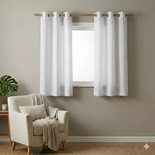 Cortina Roma Micropercal 2,40x1,40 para Sala, Quarto e Cozinha Elegância e Conforto