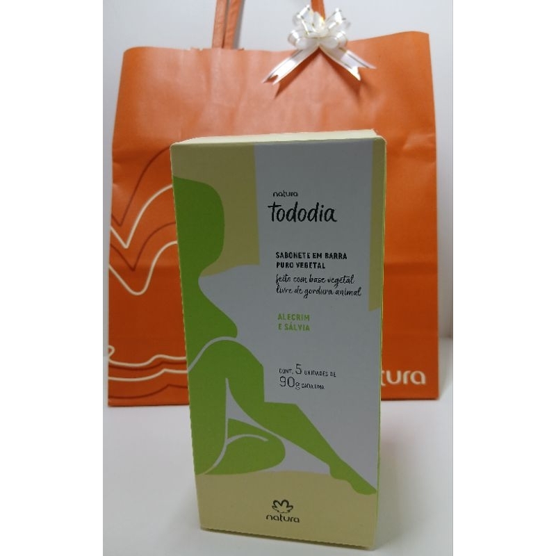 Sabonete Barra Natura Tododia Alegrim e Sálvia c/5 unds Vegano Validade 08/28