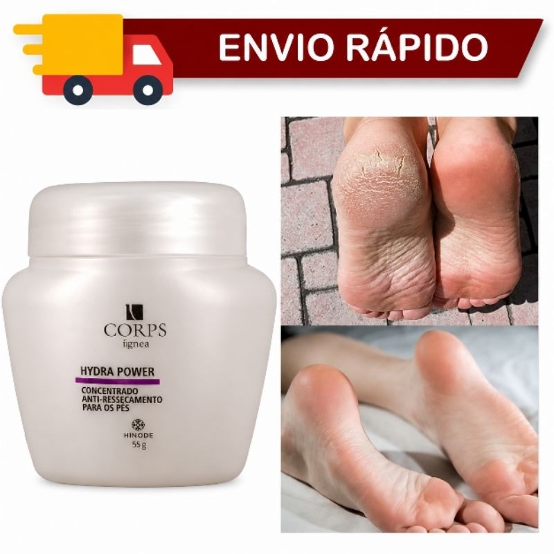 Creme Hidratante Para Pés Ressecados Hydra Power Hinode 55g Anti Rachaduras E Calcanhares Secos
