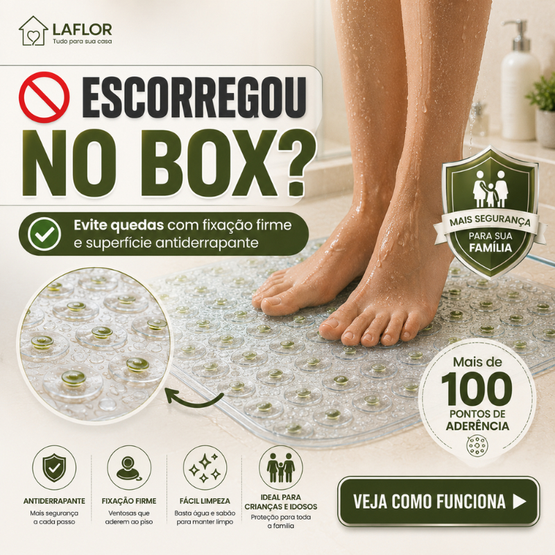 Tapete de Banheiro Antiderrapante Box Com Ventosa Retangular Tapete Para Box