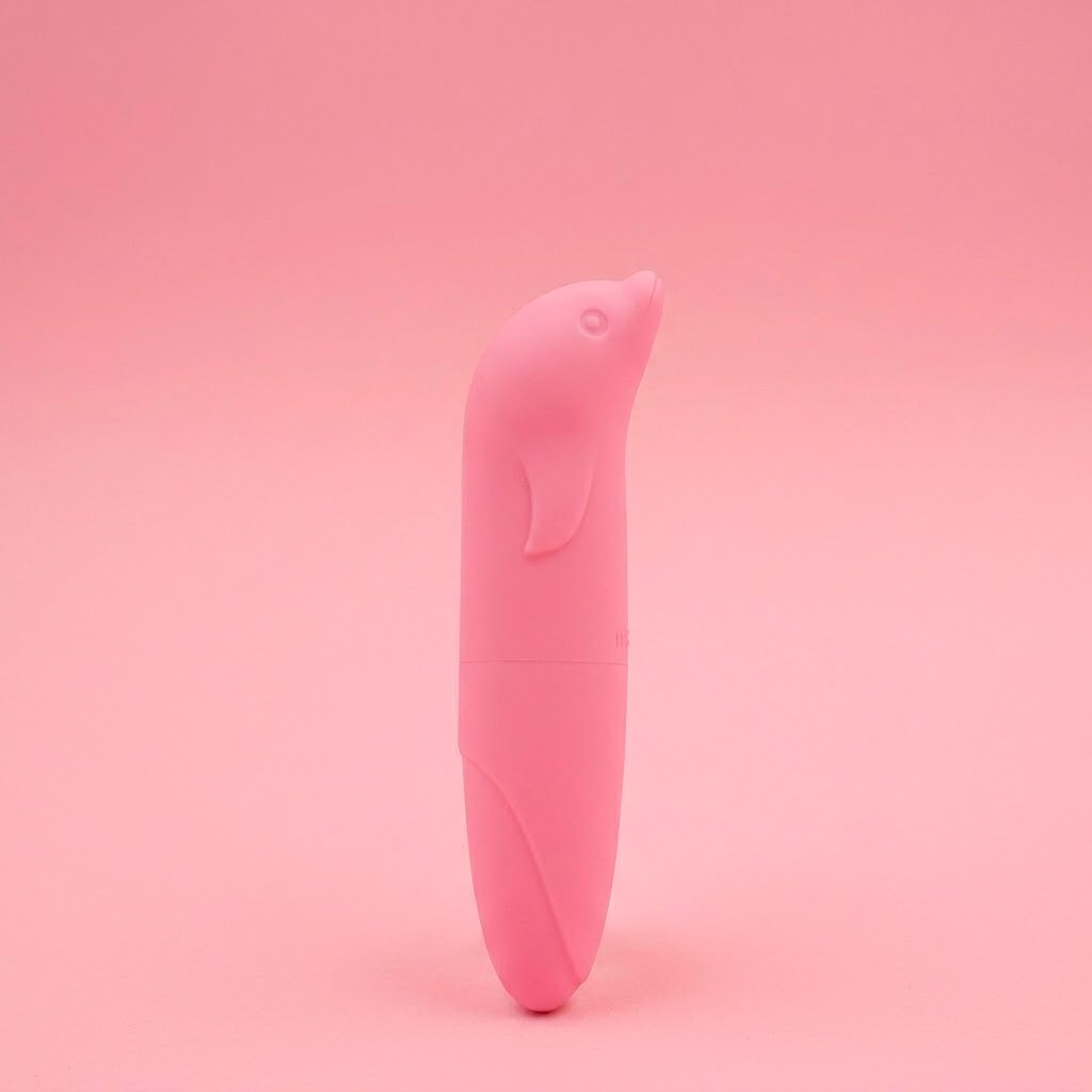 Vibrador Ponto G Golfinho Rosa Toque Aveludado Portátil