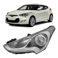 Farol Led Dianteiro Máscara Negra Veloster 2011 2012 2013 Esquerdo Motorista 92101-2V500 921012V500