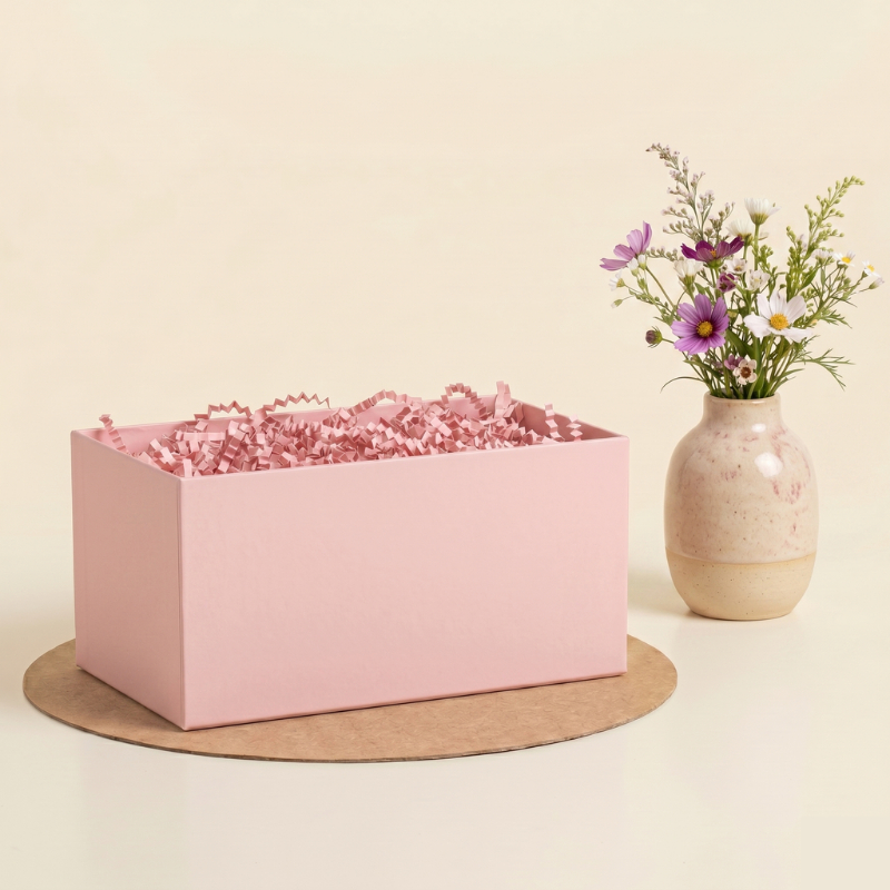 Cachepot Quadrado Duplo Para Flores, Cestas e Presentes Rosa (05 unidades)