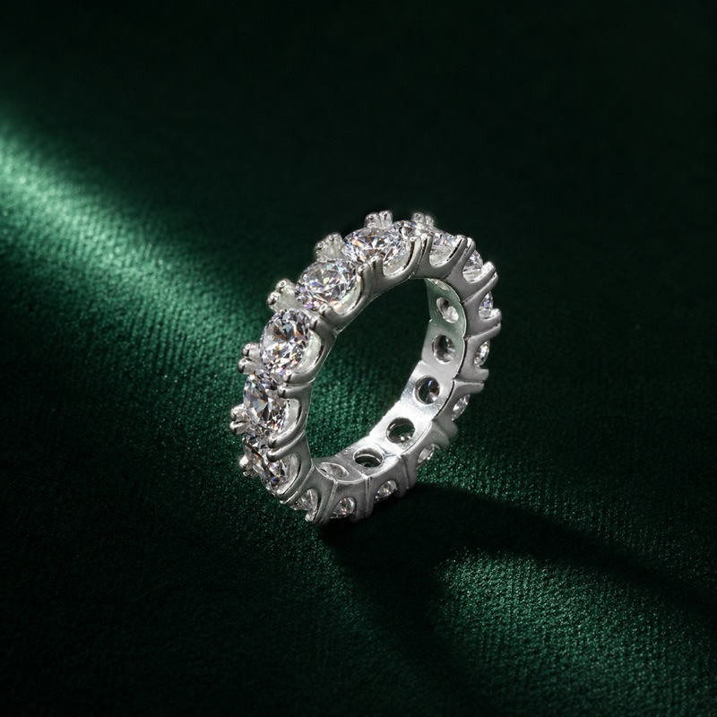Anel Prata 925 Aparador Russo Transparente 5mm Elegante