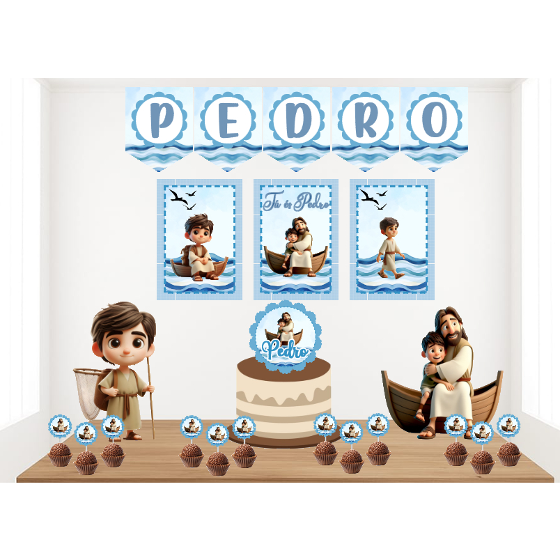 Kit Personalizado Festa Infantil Tu És Pedro Decoração Aniversário Só Um Bolinho Lembrancinhas Mesversário