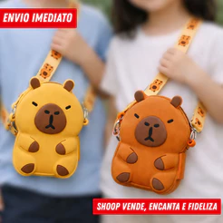 Bolsinha Infantil de Silicone Capivara | Transversal, Porta Moedas - Criança e Adolescente