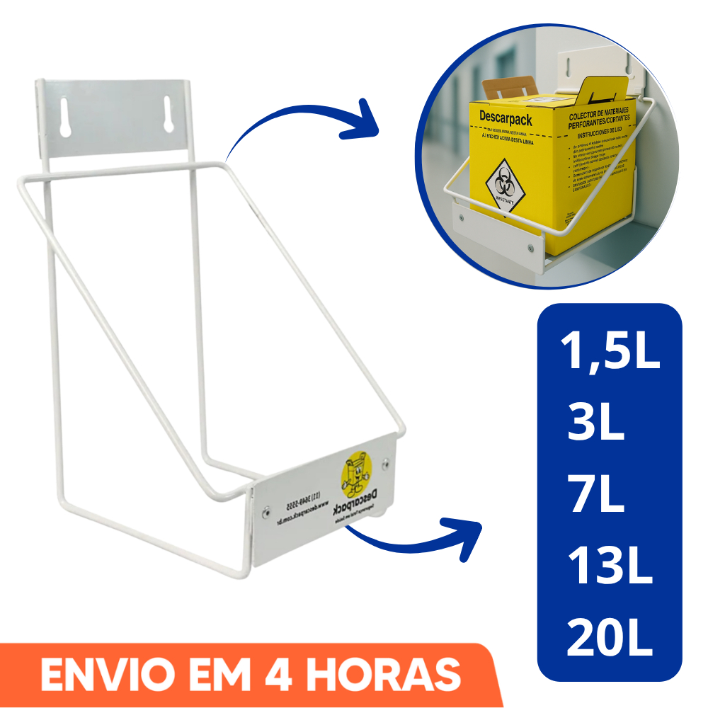 Suporte Para Caixa Coletora 1,5L 3L 7L 13L 20L Descarpack