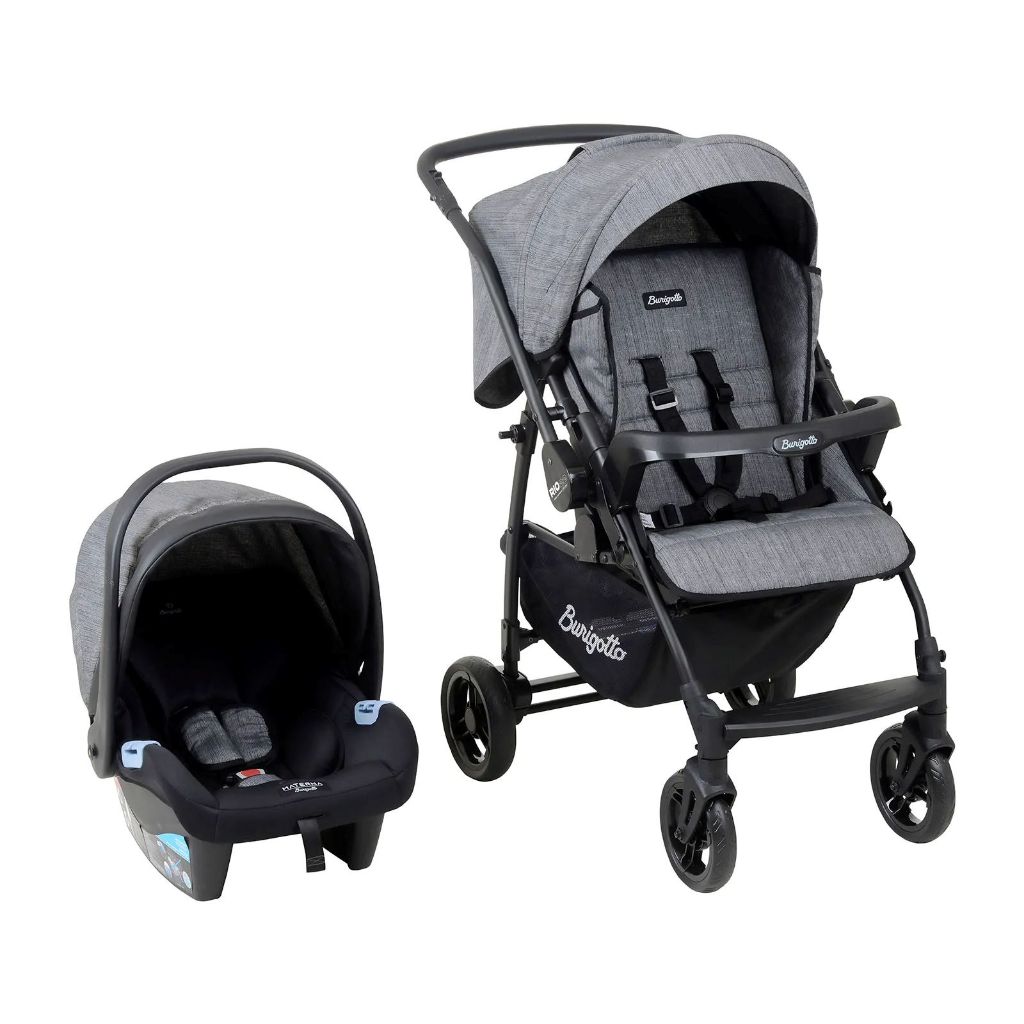 Carrinho Passeio Bebê Conforto Burigotto Rio 22 Mesclado Preto (0 à 22Kg)