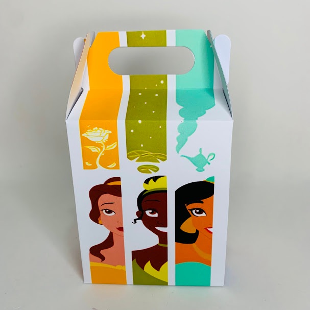 Kit Princesas Caixinha de papel Dupla Face Papelaria Personalizada Festa Lembrancinha PEGUE E MONTE.