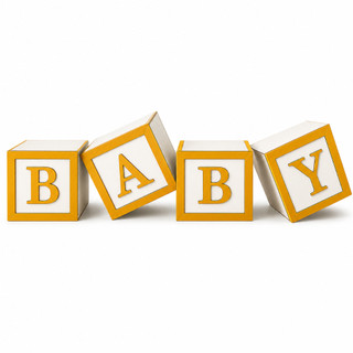 Cubos Baby MDF 20x20cm Decorativo Letras BABY 4 Peças Chá Revelação Festa Infantil