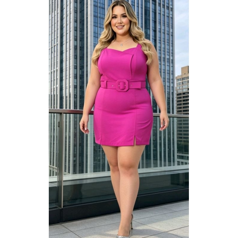 Jardineira Short Saia Plus Size Vestido curto plus size Macaquinho Curto Plus size verão